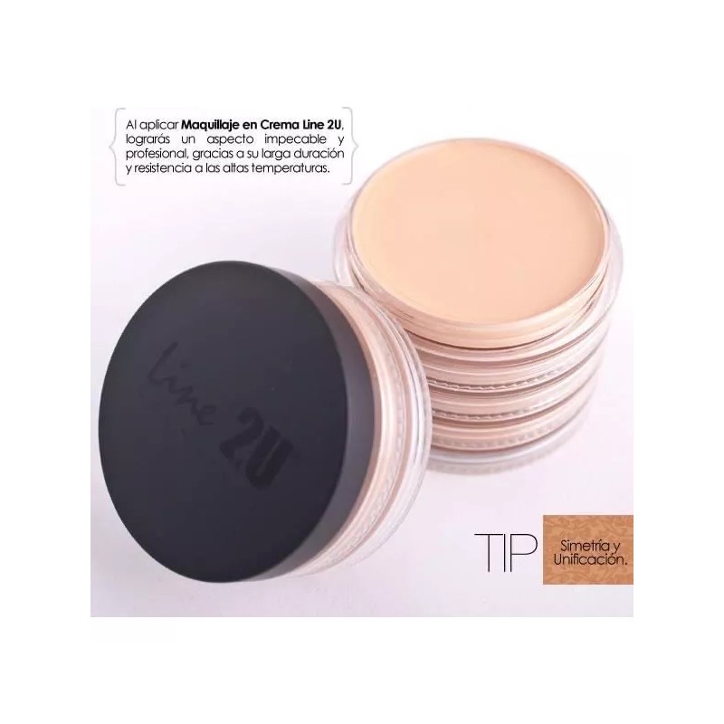 Line 2u Maquillaje En Crema Compacto Line 2u Mate Cobertura