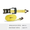 Husky 27 ft Heavy-Duty Ratchet Tie-Down Strap with J Hook,