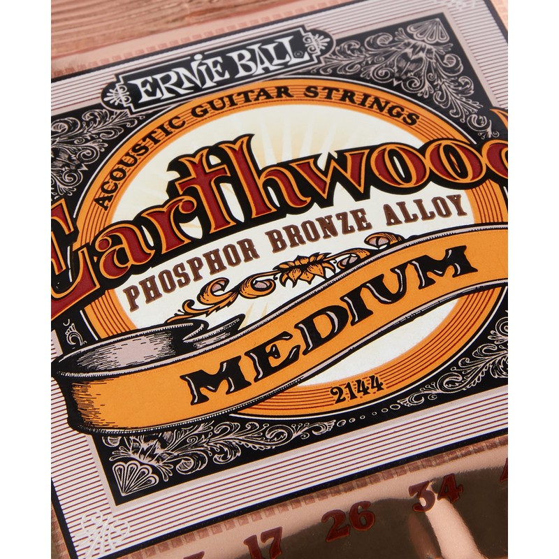 Ernie Ball Earthwood Medium Phosphor Bronze Acoustic String Set, .013