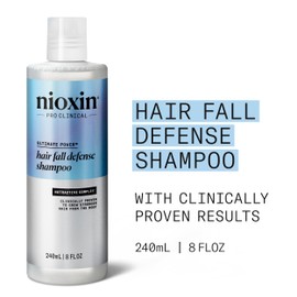 NIOXIN Hair Fall Defense Shampoo | Activates Hair Follicles for Visibly Less Hair Loss | With Niacinamide, Caffeine, Lauric Acid, and Sandalore | 8.1 Fl Oz.