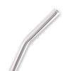 Schramm® Pack of 10 Glass Straws Curved Transparent with Cleaning