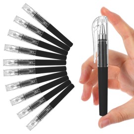 Mabor Mini Gel Pens, 10Pcs 0.5mm Pocket Black Ink Pen, Short Small Pen, Smooth Writing & Quick Dry Pens for Pocket Journaling Notebook Notepad Office School Supplies