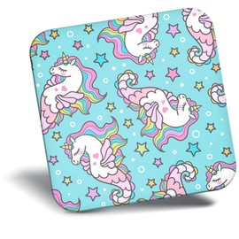 Destination Vinyl ltd Fridge Magnet - Unicorn Seahorse Pattern Kids Girls for Office, Cabinet and Whiteboard, Magnetic Stickers, 46393