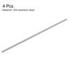 sourcing map 4Pcs M4 x 200mm Fully Threaded Rod 304