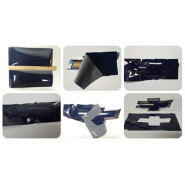 VViViD Auto Emblem Vinyl Wrap, Black Metallic Texture, Compatible with Bowtie Logo 11.8 Inches x 4 Inches Sheets (x2)