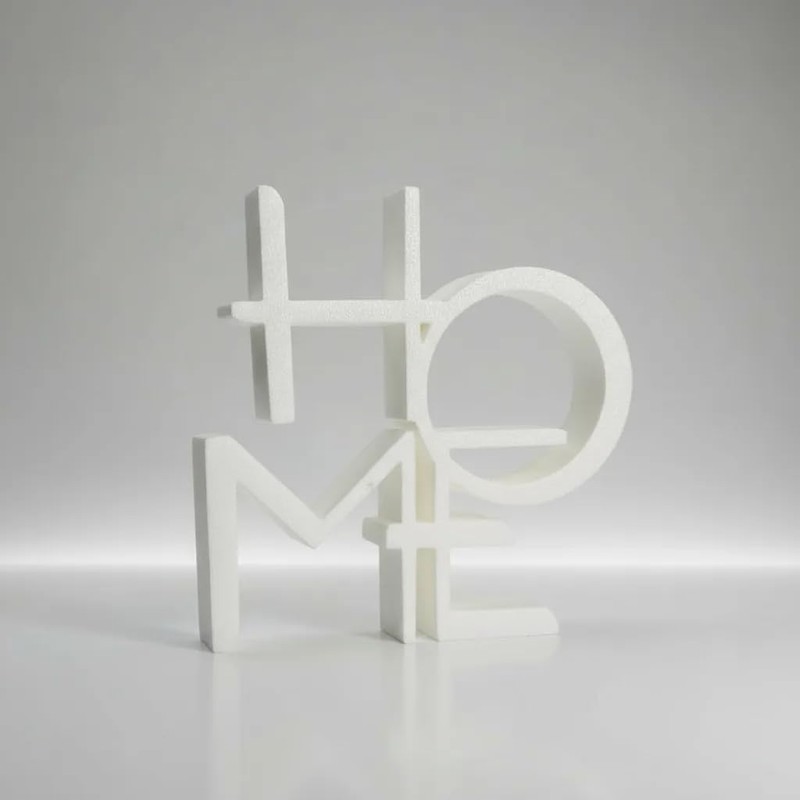 Genérico Home Escultura Decorativa Home Letrero Decoracion Mesa Blanco (Blanco)