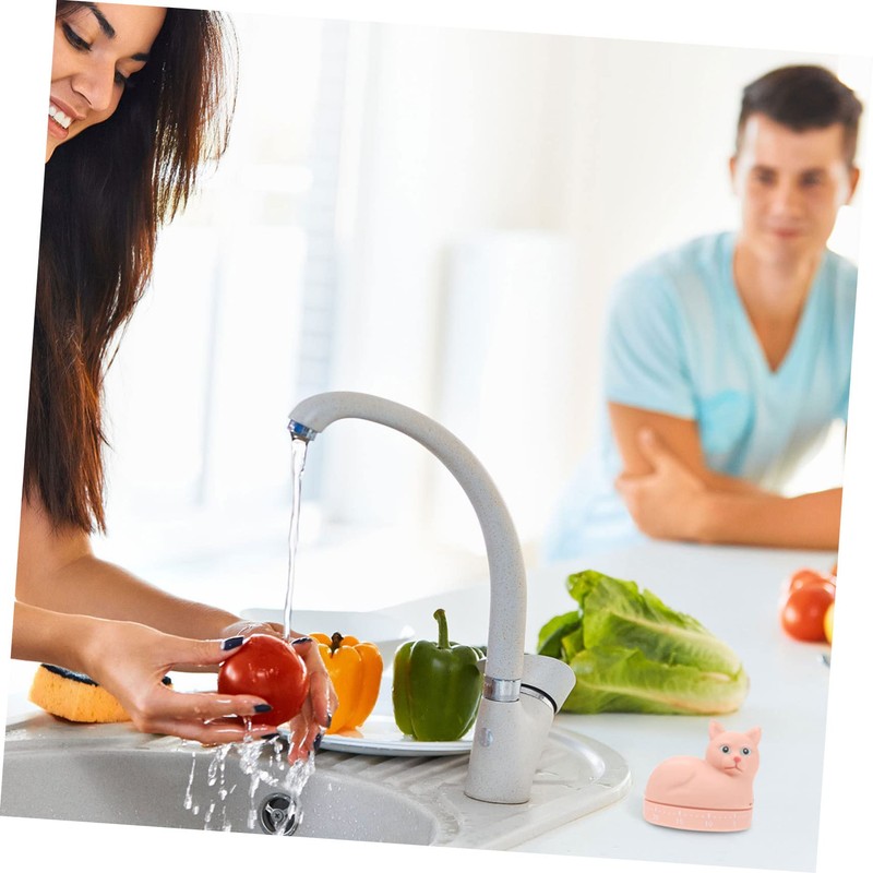 Ciieeo 1Pc Creative Cartoon Cat Mechanical Timer Practical Kitchen Baking