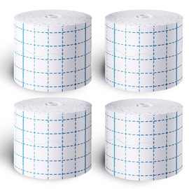 Nuanchu 4 Rolls Non-Woven Cover Roll Stretch Tape Non-Woven Adhesive Bandages Breathable Bandage Tape Cohesive Wrap Bandages Protective Stretch Bandage Film