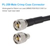 MOOKEERF PL259 Male Crimp Coax Connector,SO239 UHF PL-259 Crimp Coax