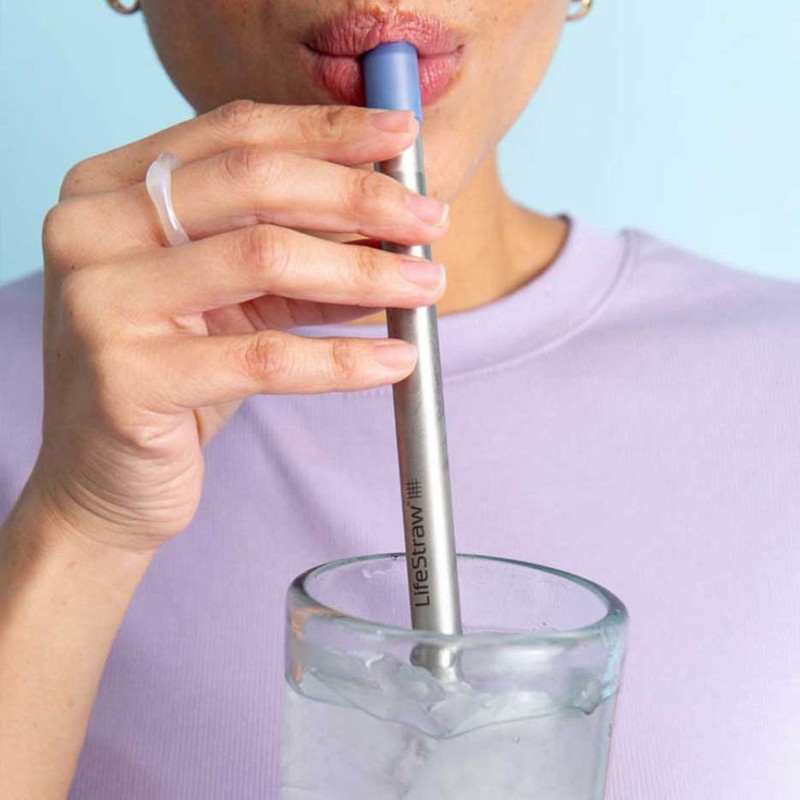LifeStraw SIP Stainless Steel Water Filter Straw with Carry Case,