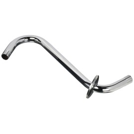 EZ-FLO 11 Inch S-Shape Brass Shower Arm and Flange, 1/2 Inch MIP Connection, Chrome, 15057
