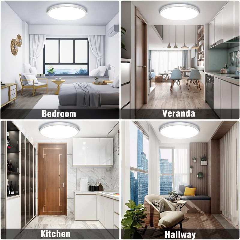DODOPEN Motion Sensor Ceiling Light Wired - 12 Inch Motion