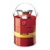 Justrite 10903 Steel Drain Can with Plated Steel Funnel, 11L