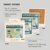 Hilton Head, South Carolina, Nautical Chart (Absorbent Ceramic Coasters Set