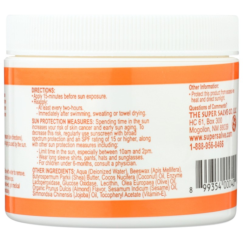 SUPER SALVE Sierra Madre Sun Cream, 6 OZ