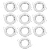 lighteu, 10x Flush-Mounted Spotlight Aluminium Frame, recessed GU10, MR16 (GU5.3)