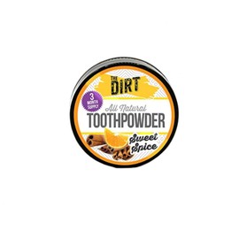 The Dirt - Remineralizing Tooth Powder, Natural Fluoride-Free Teeth Whitening Powder with Hydroxyapatite, Flouride & Gluten Free, Organic Vegan (Sweet Spice, 25g: 3 Month Supply)