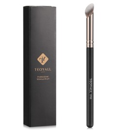 TEOYALL Mini Nose Contour Brush, Synthetic Under Eye Concealer Brush for Blending Setting Buffing with Liquid, Cream and Powder Cosmetic (370S)