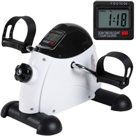 GOREDI Pedal Exerciser Under Desk Bike – Portable Mini Exercise Peddler for Arm and Legs Workout, Stationary Cycle for Home & Office.