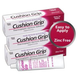Cushion Grip Thermoplastic Denture Adhesive 1 oz. (Pack of 3) Make Your Denture.