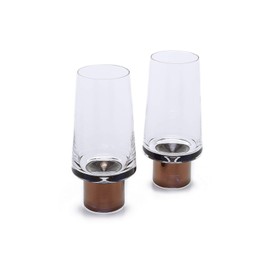 Tom Dixon Men's Tank High Ball Glasses Set, Clear/Copper, One Size