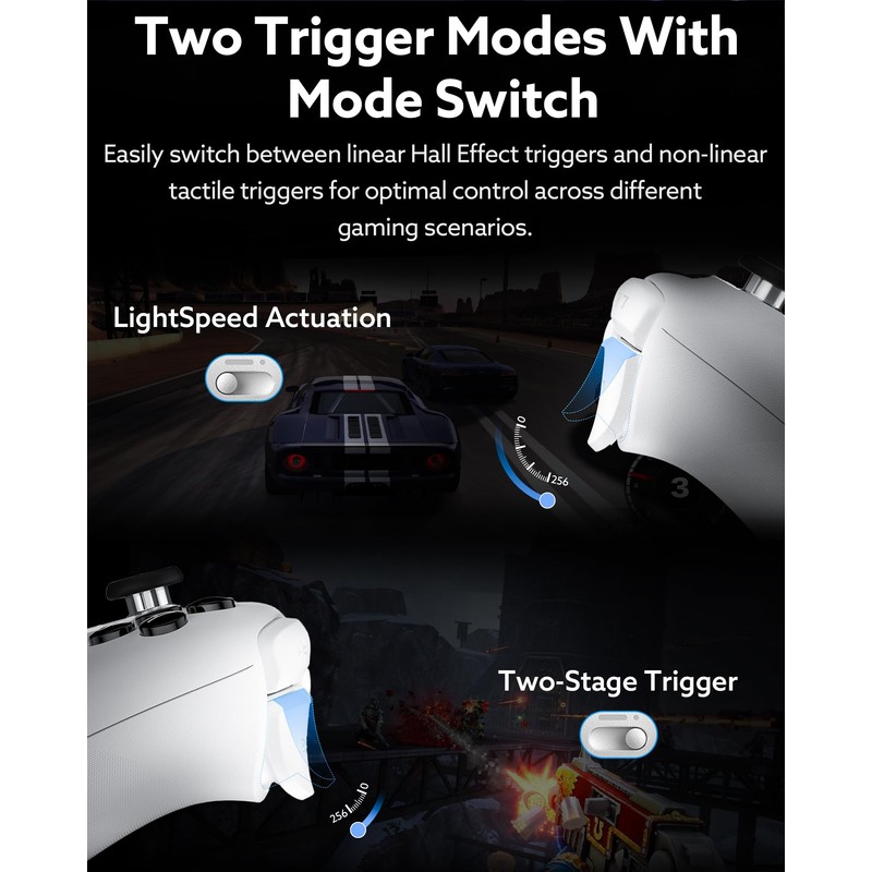 8Bitdo Ultimate 2 Bluetooth Controller (TMR Joystick Update), RGB Fire