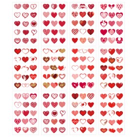 180 PCS Valentines Love Hearts Temporary Tattoos, Red Fake Tattoo Stickers for Kids Girls Women Face Body Valentine's Day Party Decorations Supplies
