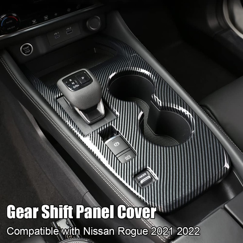 XITER Carbon Fibre Style Car Gear Shift Knob Console Panel