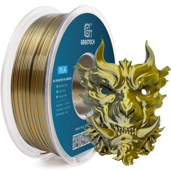 GEEETECH Silk Dual Color PLA Filament 1.75mm 3D Printer Filament