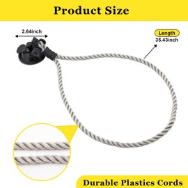 Dexspoeny 5Pcs Cowboy Hat Mount for Truck, Universal Cowboy Mount Rope Rack with Suction Cup for SUV Truck Home, Holds Hats on Seats or Dash, Compatible with Cowboy, Fisherman Hats, Baseball