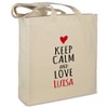 'Fabric Case with "Luisa – KEEP CALM – Colour Beige