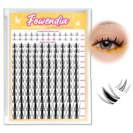 Fowendia Manga Lash Clusters Wanna Be 8-18mm Fairy Eyelash Clusters DIY Lash Extension Invisible Band 0.3mm Wispy Natural Individual Cluster Eyelash Extensions