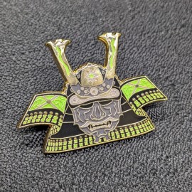 Venomous Kabuto Enamel Pin - Japanese Samurai Warrior Helmet Collectible Pin