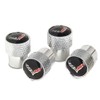 West Coast Corvette/Camaro C7 Corvette Crossed Flags Logo Aluminum Valve