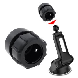 Micro Traders 4Pcs 17mm Ball Socket to 1/4-20 Male Screw Adapter Compatible with Arkon GN010 GN014 GN015 GN016 30x28mm Black