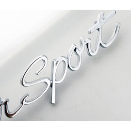 2Pcs Script Super Sport Emblems 3D Front Side Badge Nameplate Letter Compatible with Chevy Impala SS 1965 1966 (Chrome)