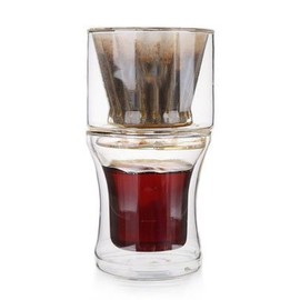 Hand Drip Coffee Maker Pour Over Double Borosilicate Glass Wall Set