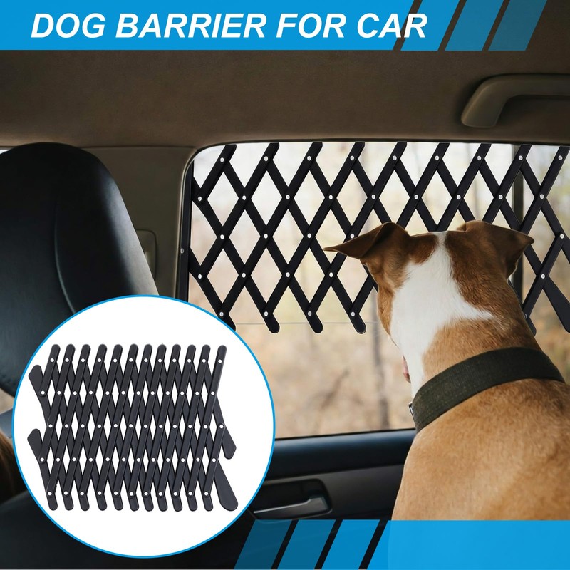 Sunnymove 2 Pcs Car Truck Window Pet Gate, Extendable Car