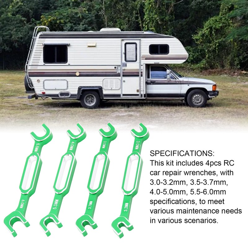 4PCS RC Car Wrenches Turnbuckle Nut Ball Joint Remover Aluminum