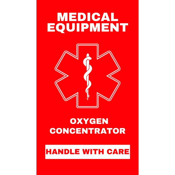Oxygen Concentrator Medical Alert Equipment Luggage Tag - Handle with