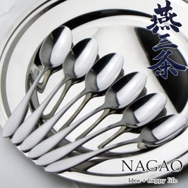 Nagao Tsubamesanjo Coffee Spoon, 5 Bottles + 1 Bottle, 4.8 inches (12.3 cm), 18-0 Stainless Steel, Made in Japan