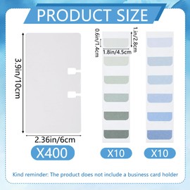 400 Pcs Business Cards Refill Kit Compatible with Rolodex Card File Holds White Rotary File Card Replacement Set Universal Card Refills for Home Office Supplies Business Card Storage
