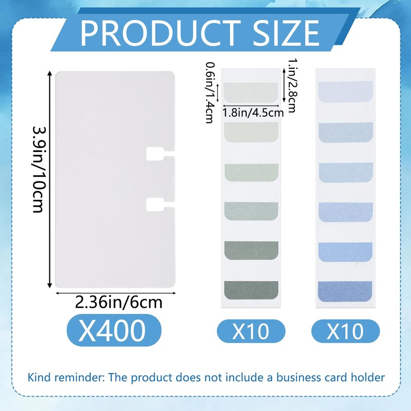 400 Pcs Business Cards Refill Kit Compatible with Rolodex Card