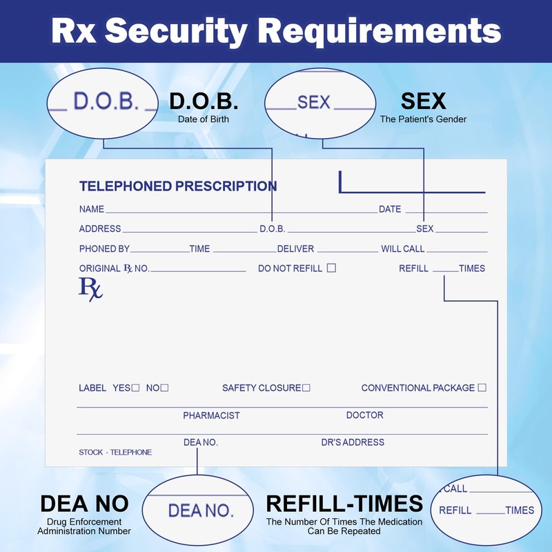 6 Pcs Telephone Prescription Pads Rx Pad Pharmacist Notepad 50