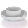 Elama White Porcelain Dish Dinnerware Set, 18 Piece, Sienna