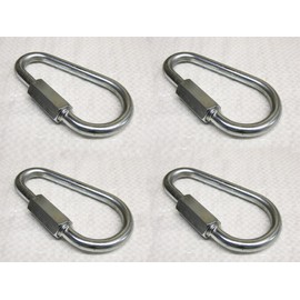 X4 3.5MM Zinc Plated Pear Shaped Quick Link - Repair Secure Attach Rope