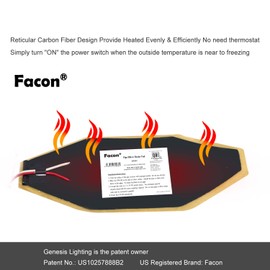 Facon 3" x 8" RV Elbow Pipe Heater Pad, Work for 1-1/2" Elbow Pipe, 3Packs 12V Tank Heater Pad, for RV, Camper, Travel Trailer and Motorhome, DC 12Volts-13.5Volts