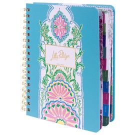 Lilly Pulitzer Large Planner August 2024-December 2025, Weekly Agenda & Monthly Calendar, Stickers, Pockets, & Spiral Binding, Calypso Sun Engineered