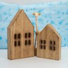 Generic House Shaped Wooden Sign Block Farmhouse Home Sign Cut