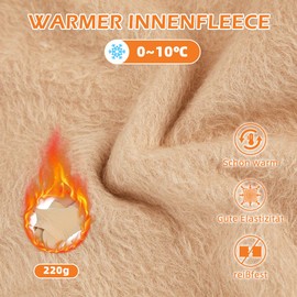 Durio Thermal Tights Women's Lined 1/2 Pair Winter Fleece Thermal Tights for Women Extra Warm Thermal Leggings for Women, Skin colour for 0~10°C